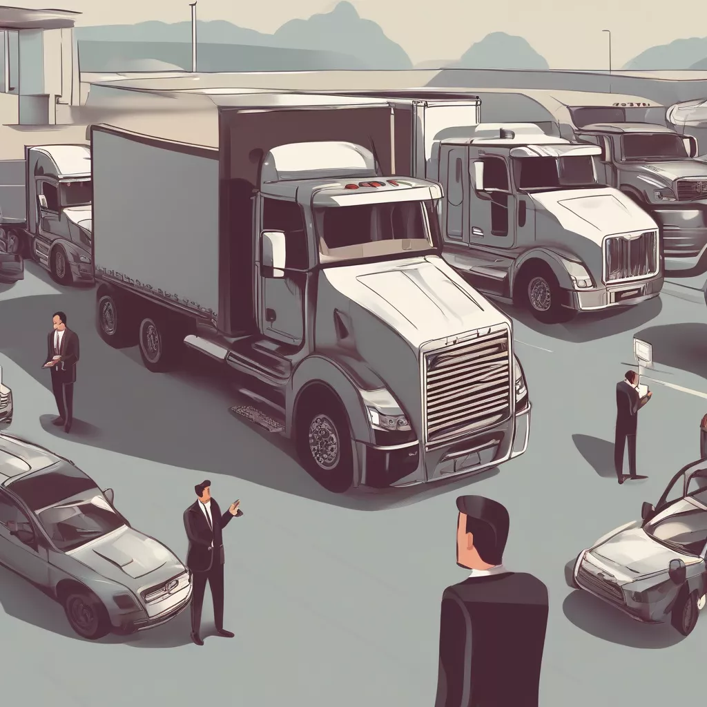 Insurance agent consulting about truck insurance