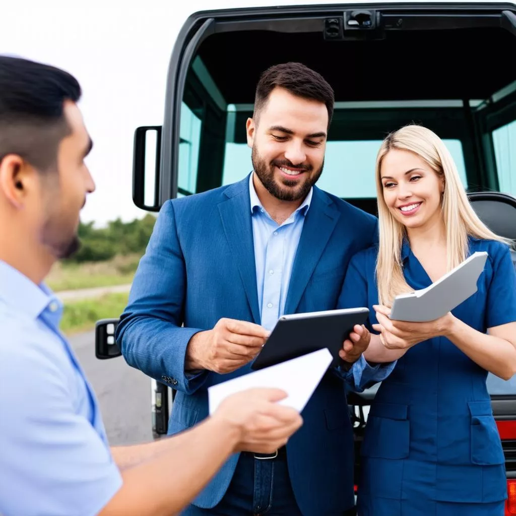 Nhân viên tư vấn bảo hiểm xe tải