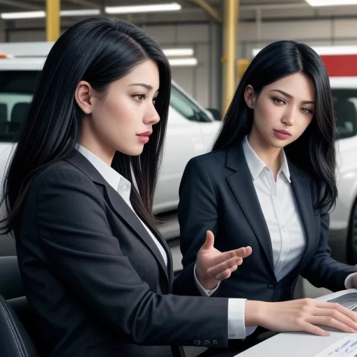 Kundenberater berät Kunden beim Kauf eines LKW