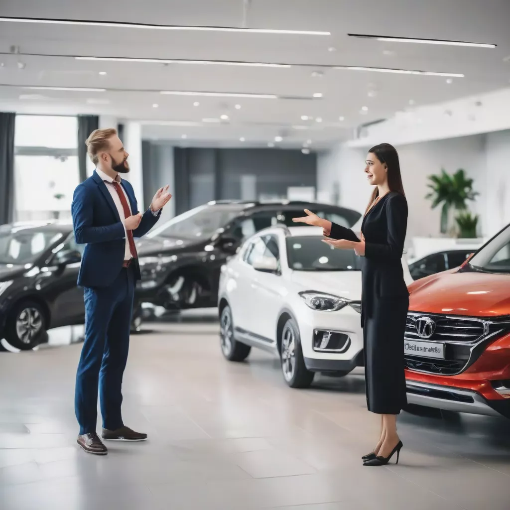 Nhân viên tư vấn khách hàng tại đại lý Honda