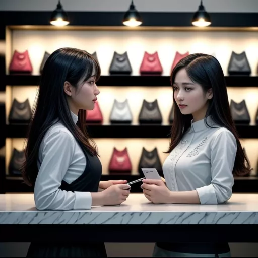 Staf penjualan melayani pelanggan di showroom XE TẢI HÀ NỘI