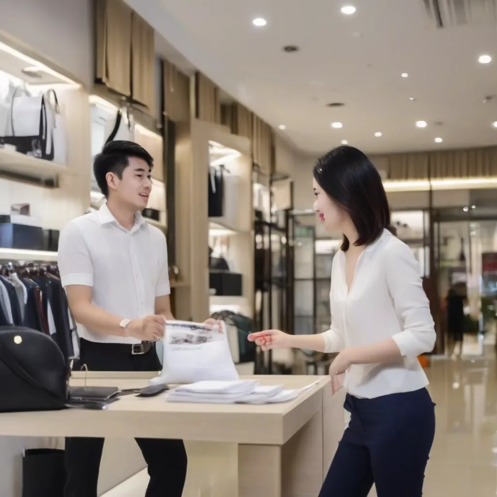 Nhân viên tư vấn khách hàng tại showroom Xe Tải Hà Nội