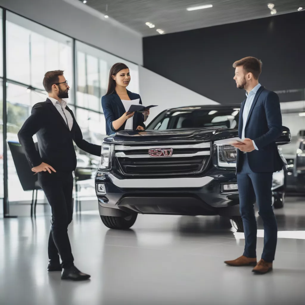 Nhân viên tư vấn khách hàng tại showroom Xe Tải Hà Nội