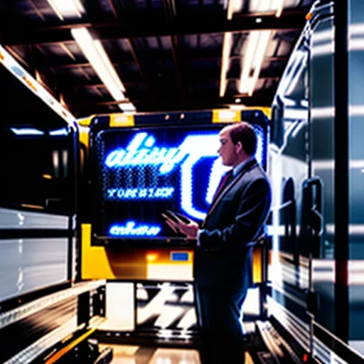 Sales consultant advising on flatbed trailer purchase