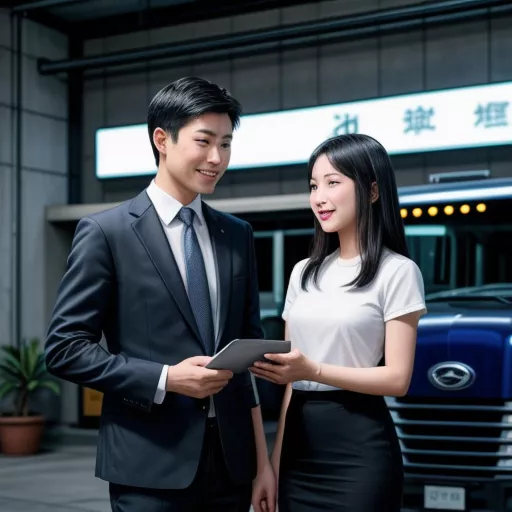 Sales Consultant Advising on Truck Purchase