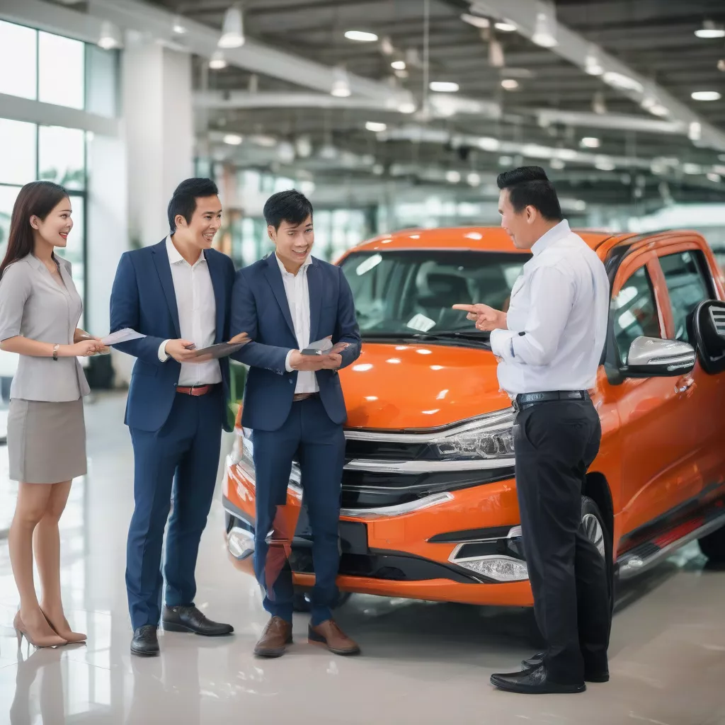 Sales consultant advising on a truck purchase