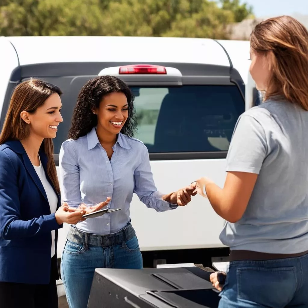 Nhân viên tư vấn mua xe tải