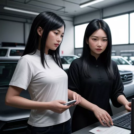 Sales Consultant Advising on a Used Benz Truck Purchase