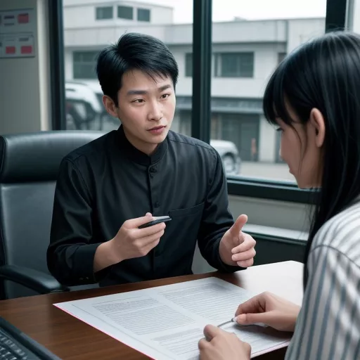 Sales consultant advising on truck financing