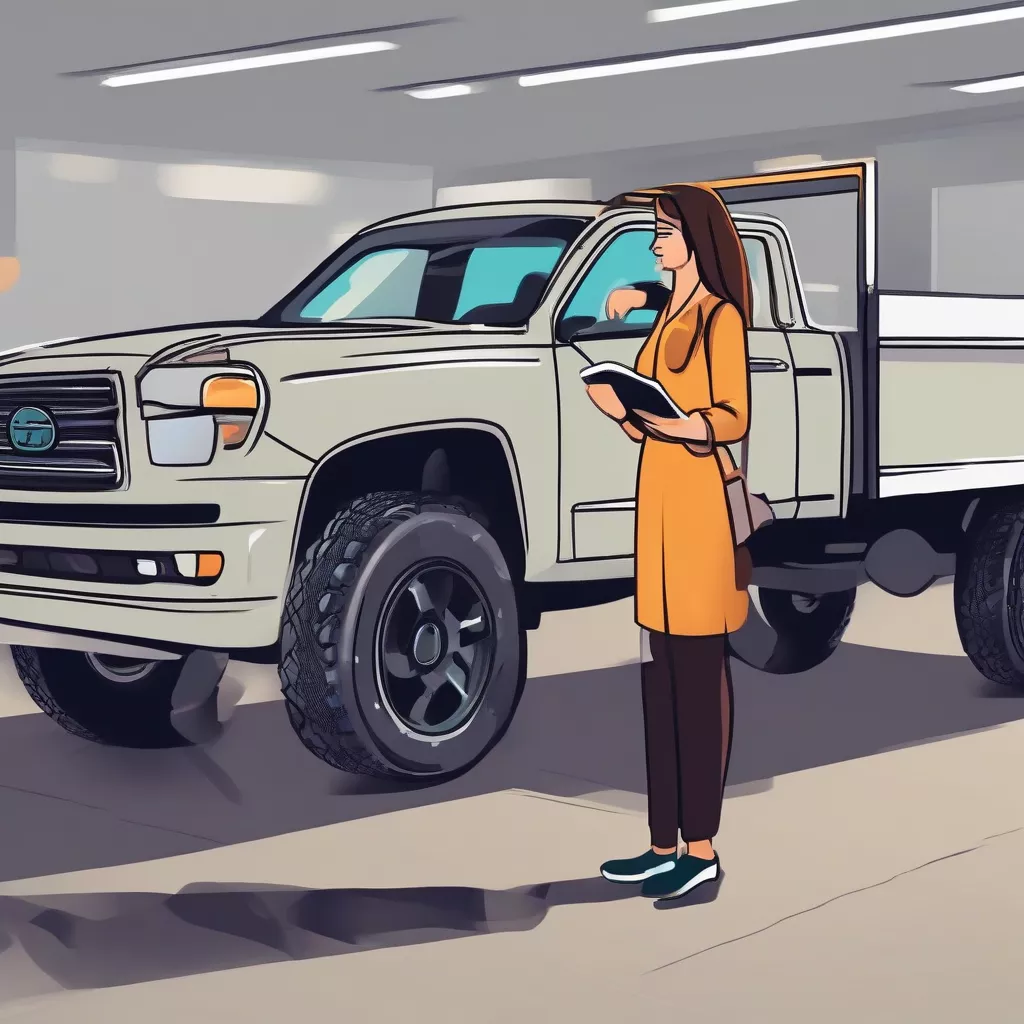 Conseiller commercial pour l'achat d'un camion à crédit