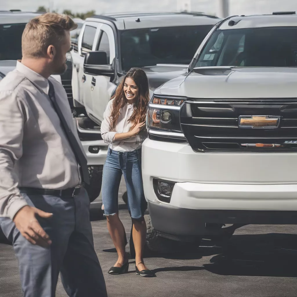 Nhân viên tư vấn tại đại lý xe tải