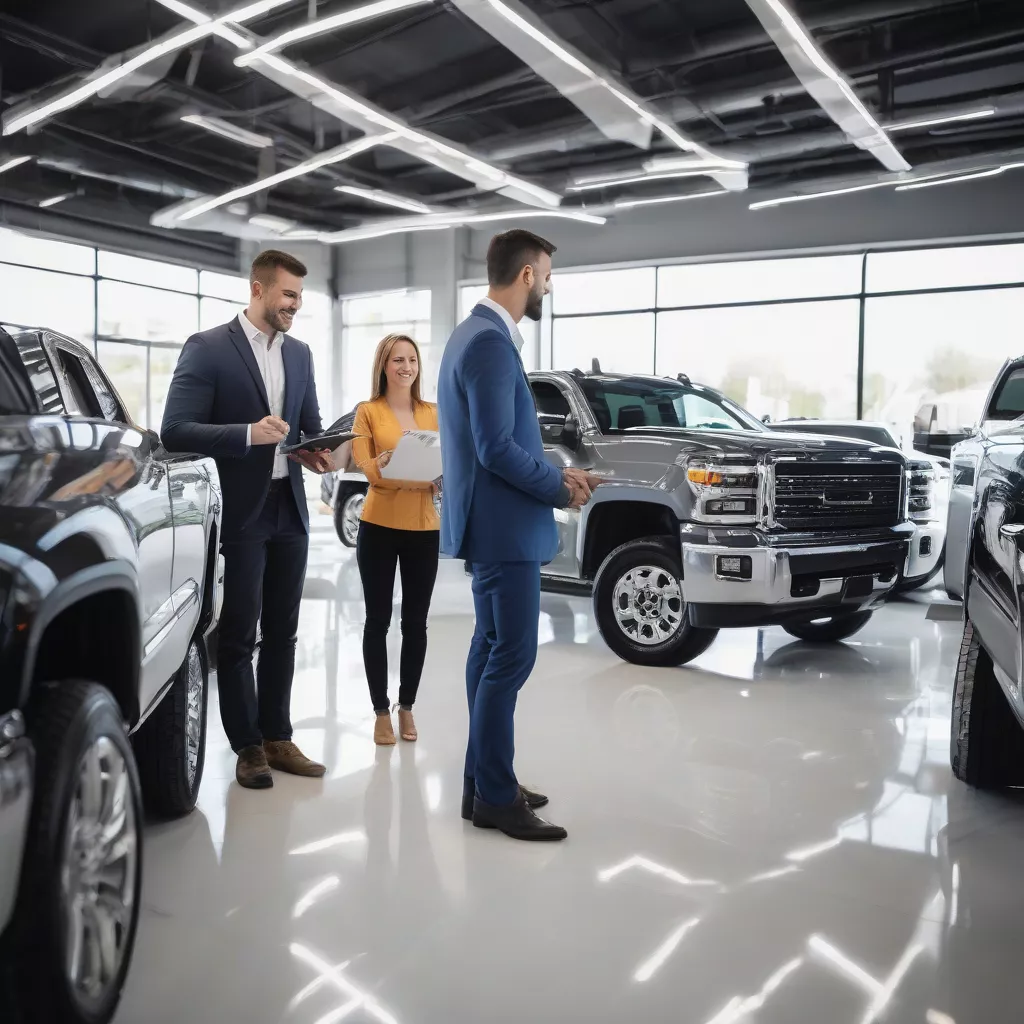 Nhân viên tư vấn xe tải cho khách hàng