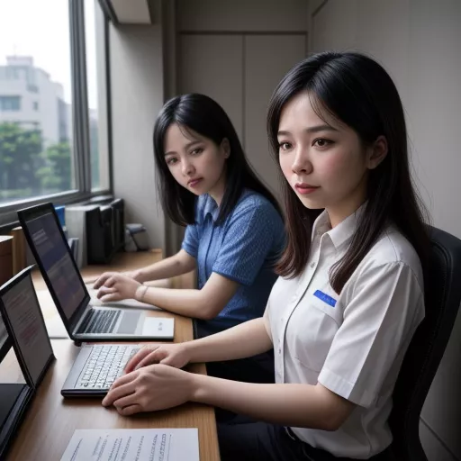 Xe Tai Ha Noi office staff consulting with a customer