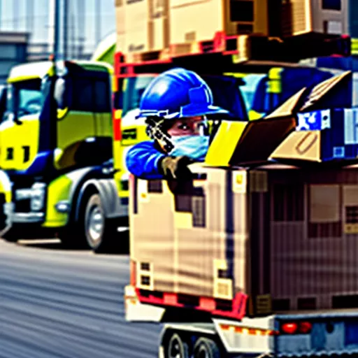 XE TẢI HÀ NỘI staff loading and unloading goods