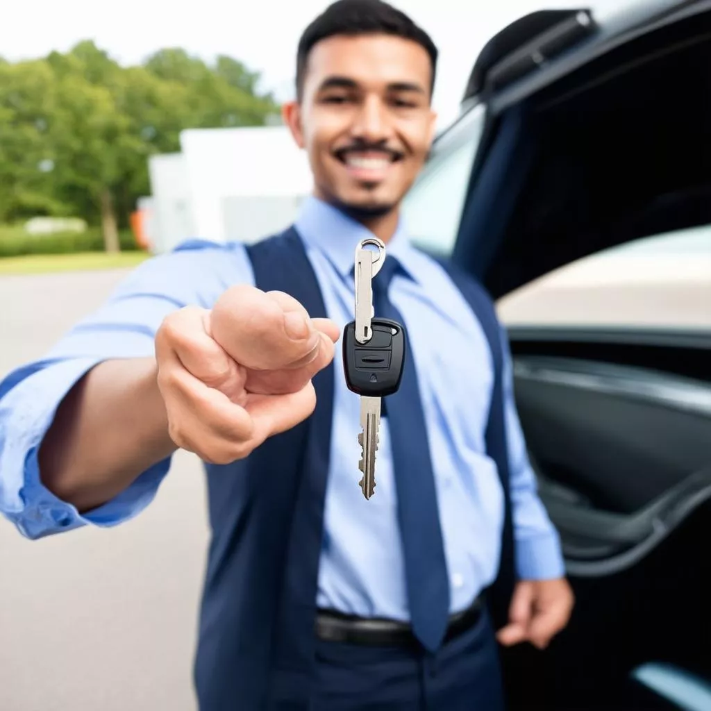 Employee Receiving Car as Gift