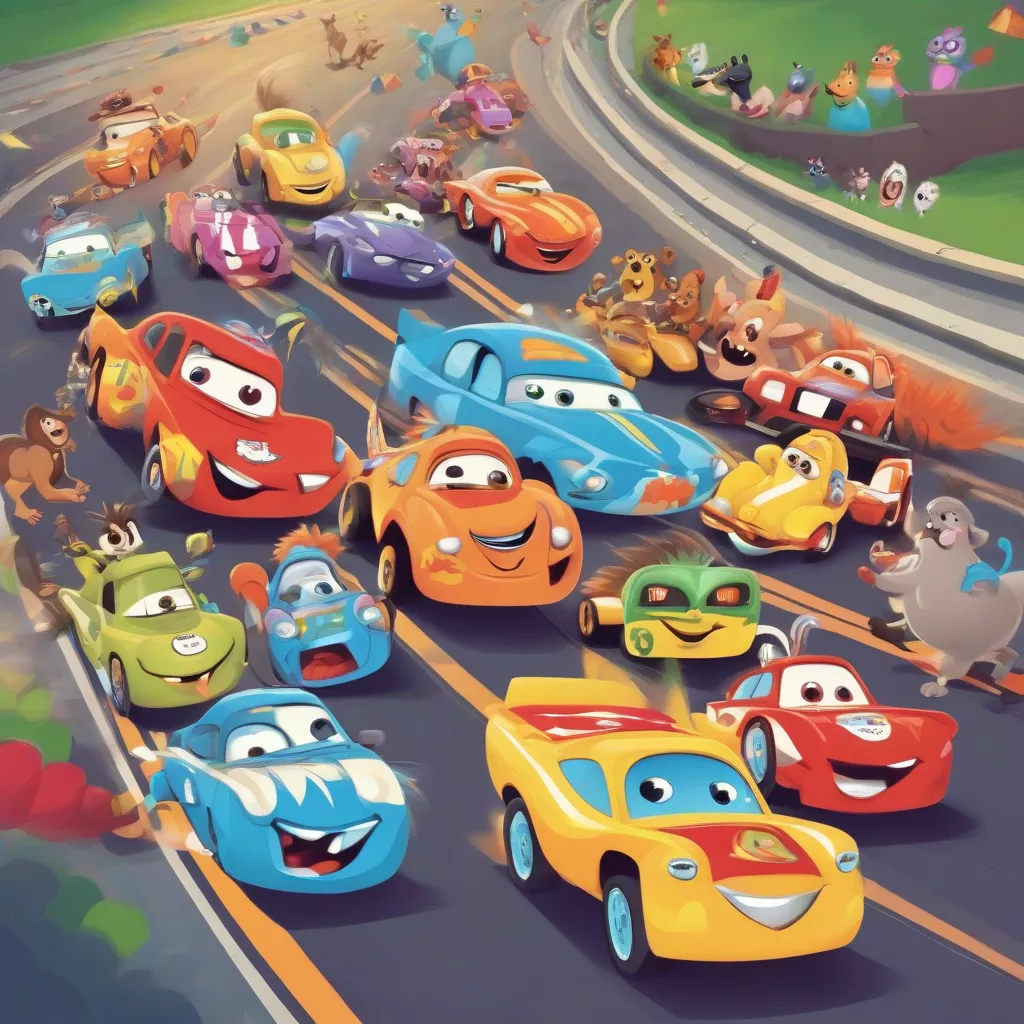 Vù Vù Cùng Thế Giới Trò Chơi Ô Tô Hoạt Hình Đầy Màu Sắc