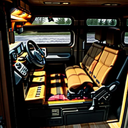 5-एक्सल होवो ट्रक के केबिन का इंटीरियर