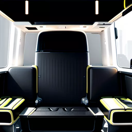 Modern interior of a Hyundai tractor truck