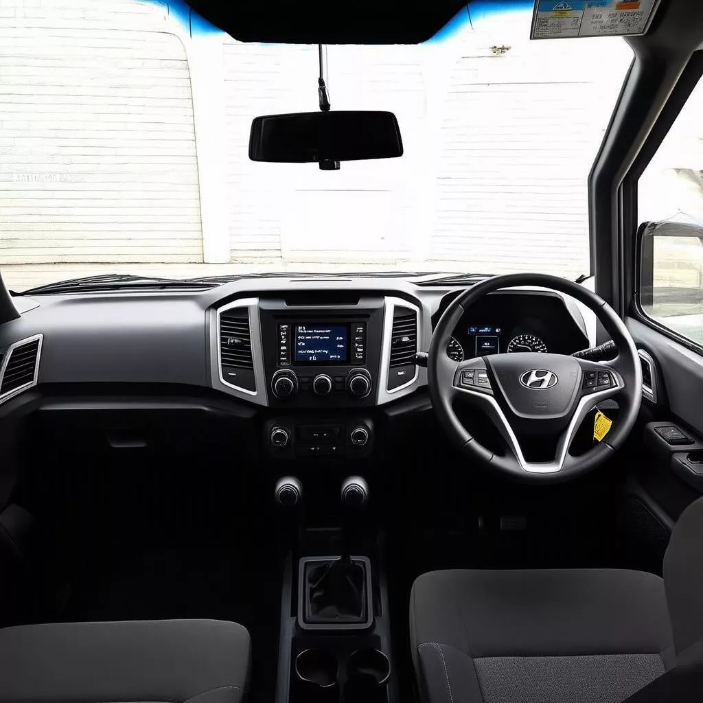 Modern interior of a Hyundai N250 truck