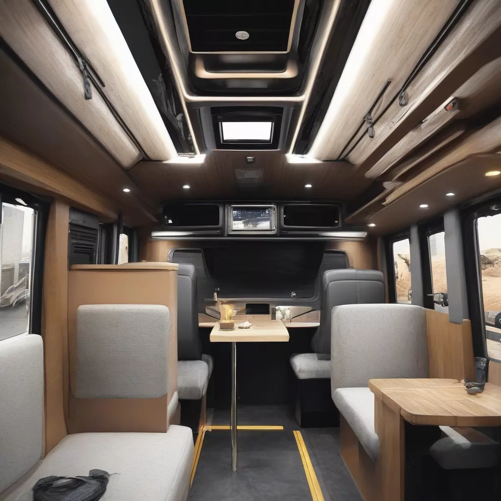 Modern interior of a THACO truck