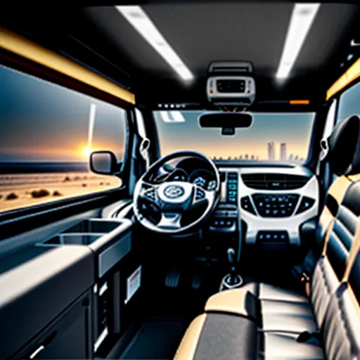 Interior of the Hyundai 110S truck