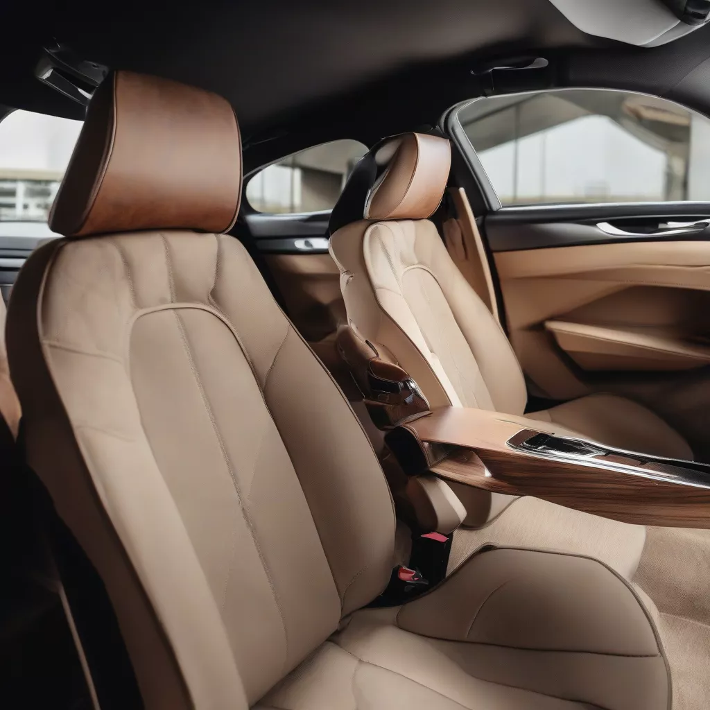 Modern Car Interior with Seat Covers