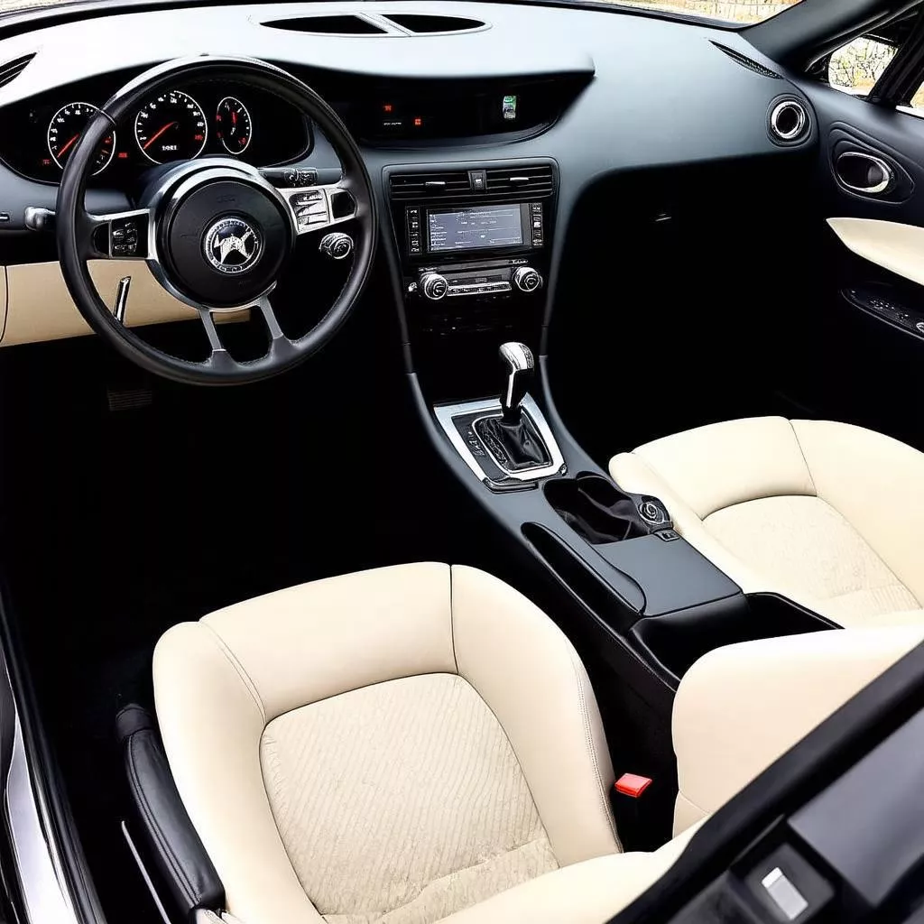 Interior mobil setelah restorasi