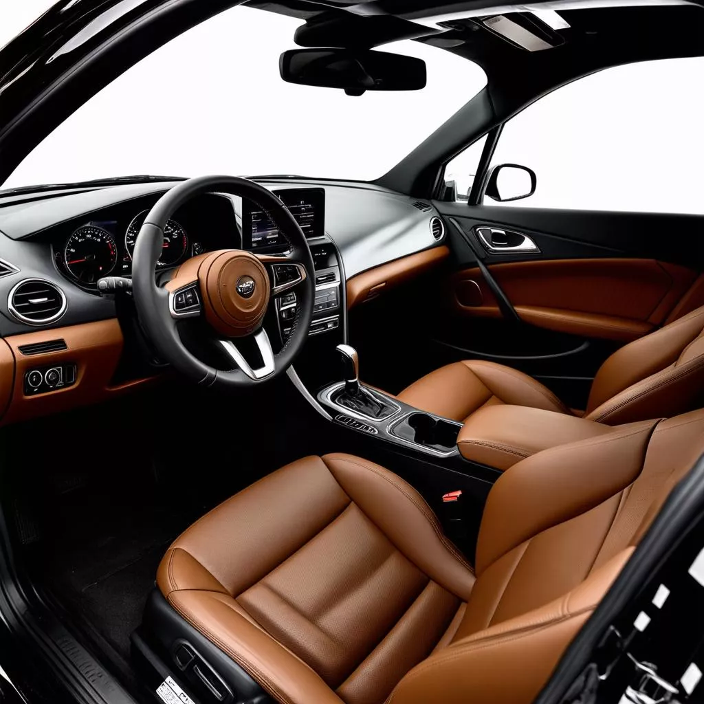 Interior de um automóvel em Hanói