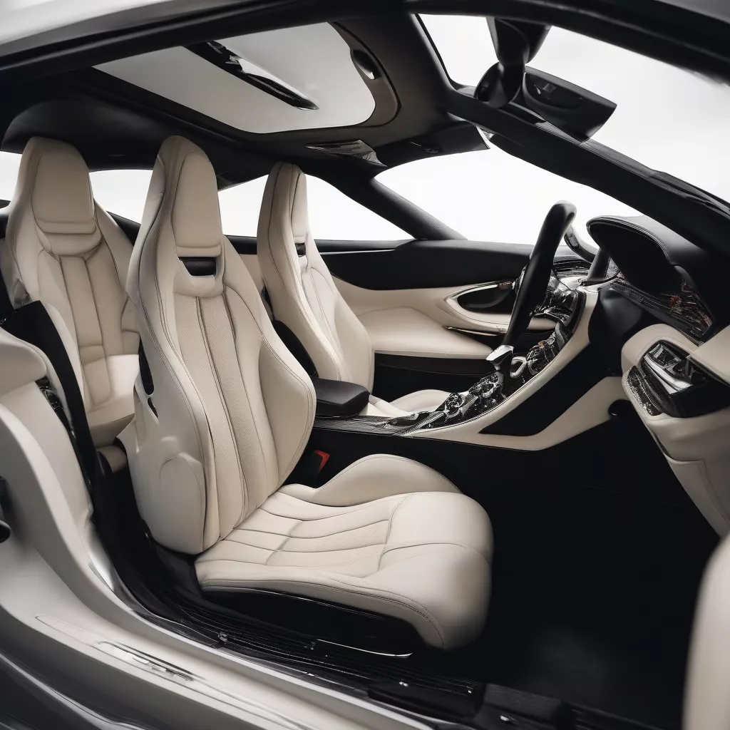 スポーツカーの豪華な内装