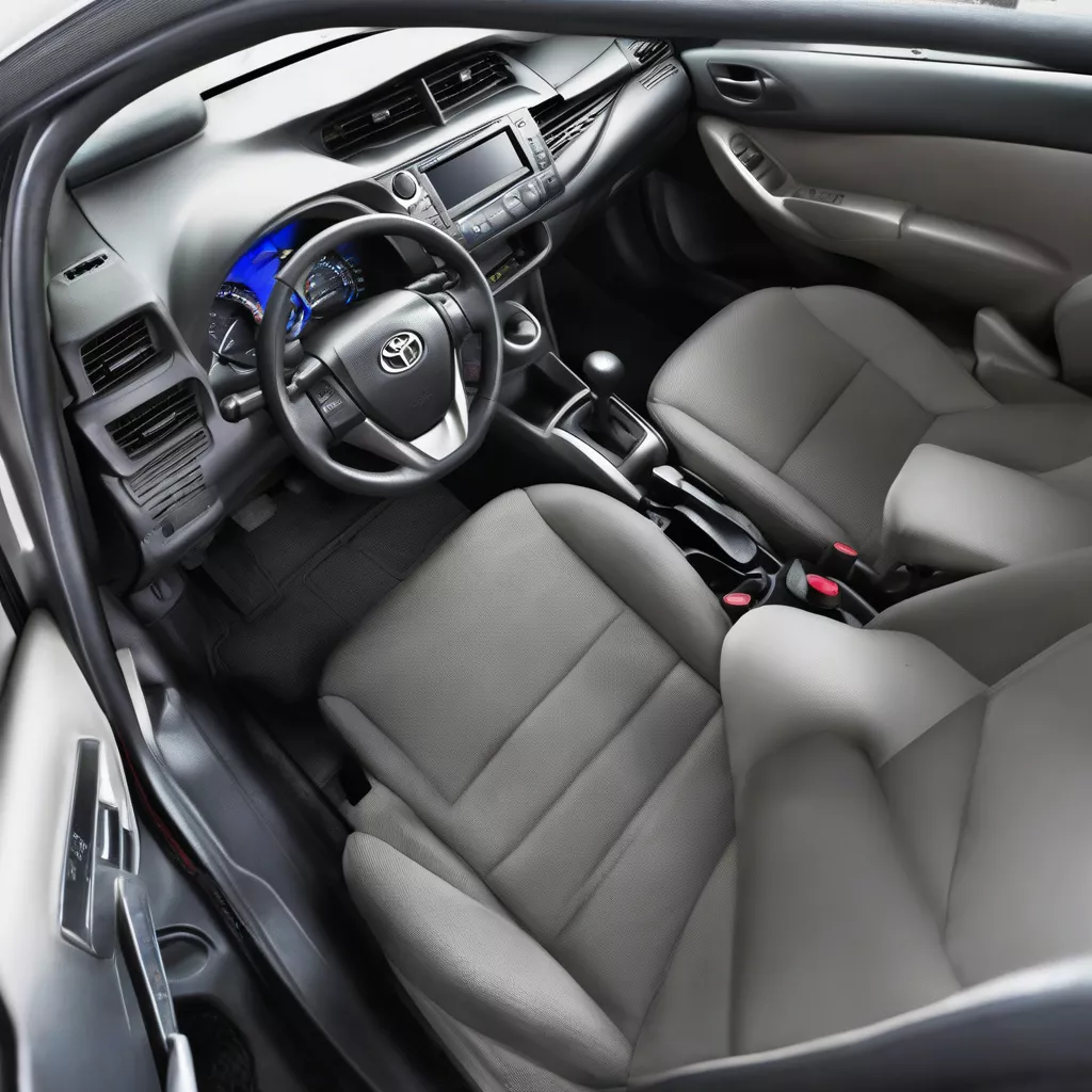 Interior of a Toyota Vios 2013