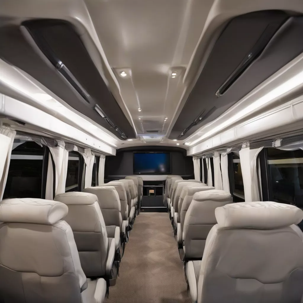 Interni di un moderno pullman 52 posti