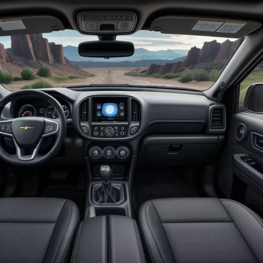 Interior of a Used Chevrolet Colorado Pickup Truck