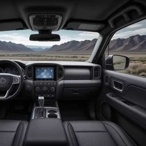 Interior moderno de uma pick-up