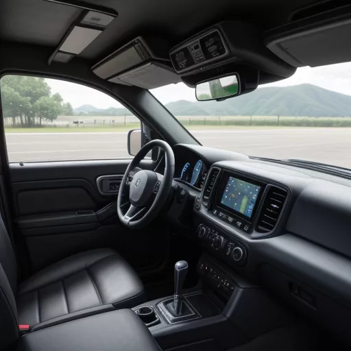 Interior do camião basculante Cửu Long TMT 8T7 4x4