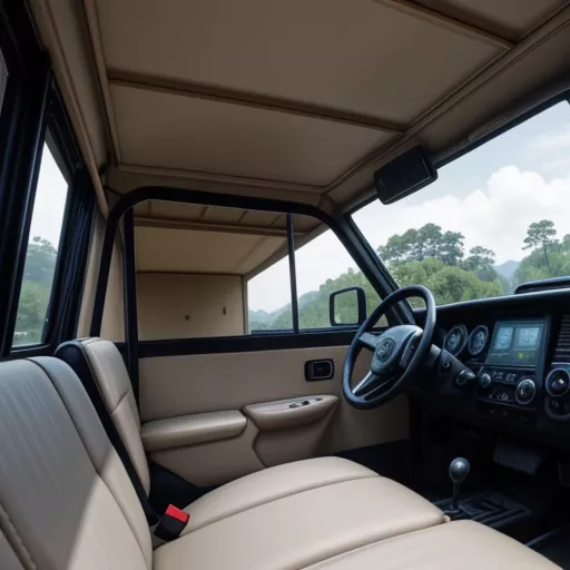 Interior of Hoa Mai 4-ton single axle dump truck HD4000A