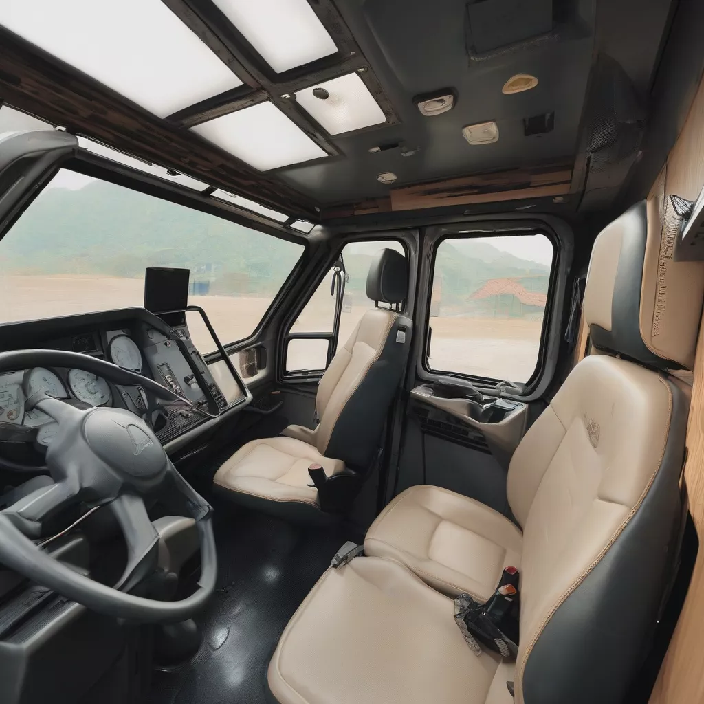 Nội thất xe ben Howo