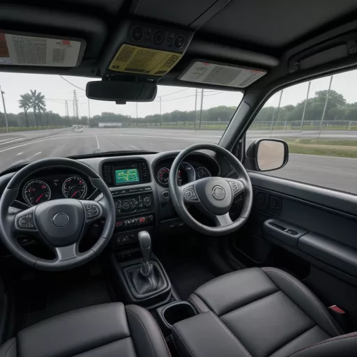 18 घन मीटर हिनो कचरा कंपैक्टर ट्रक का इंटीरियर