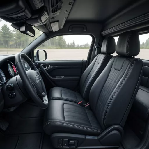 현대적인 미국산 트랙터 내부