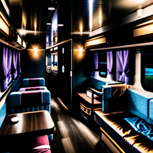 Interior of a 44-berth sleeper bus