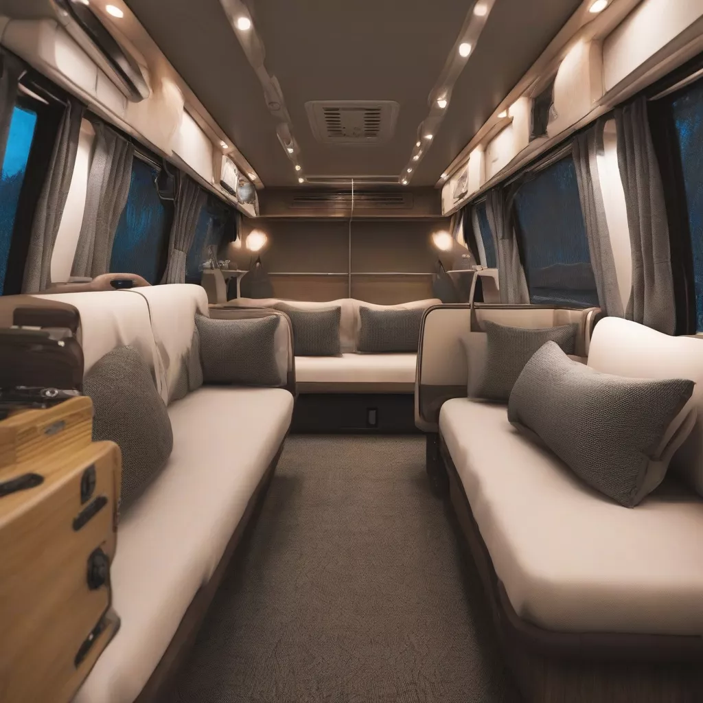 Sleeper bus interior