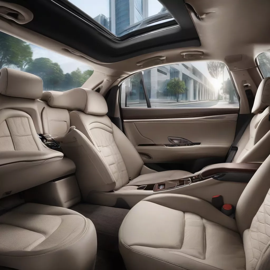 Luxurious interior of a Hyundai 5-seater car