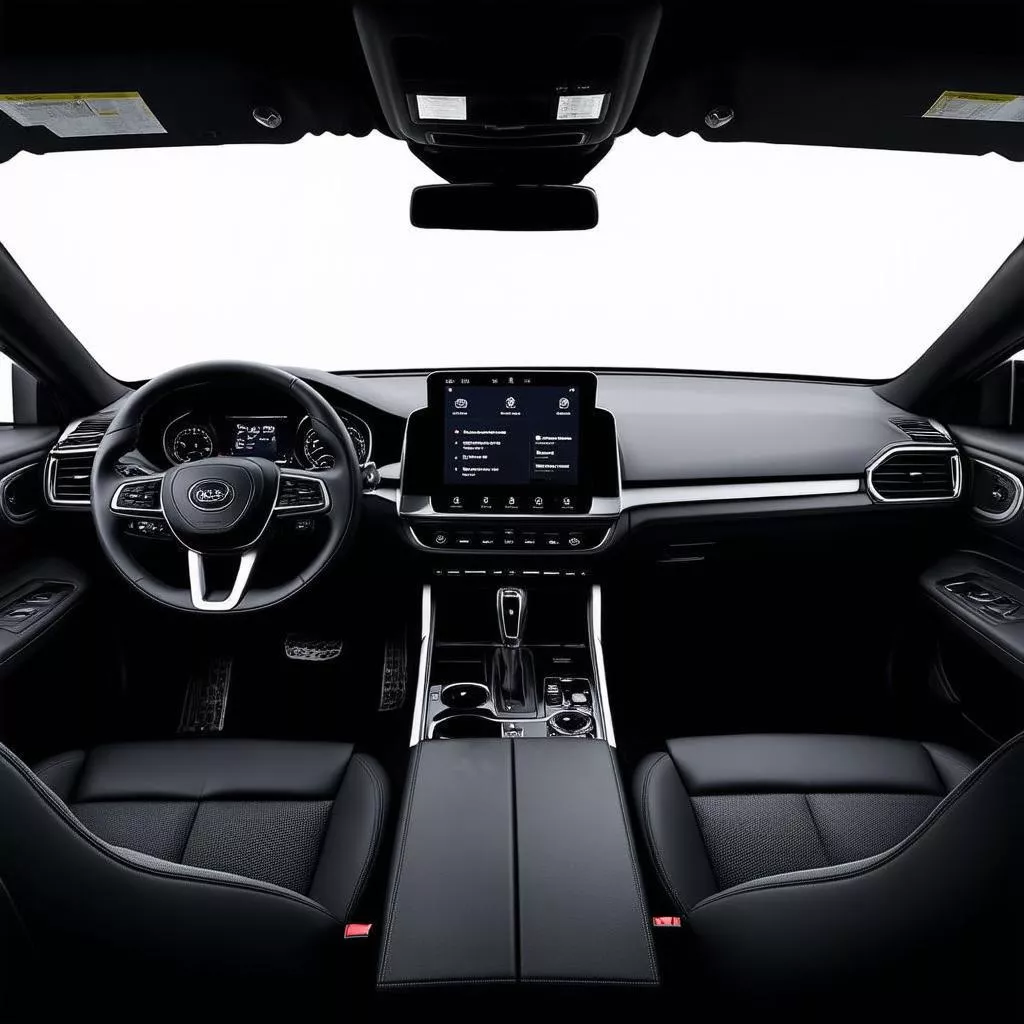 Nội thất xe i10 sau khi lắp đặt màn hình