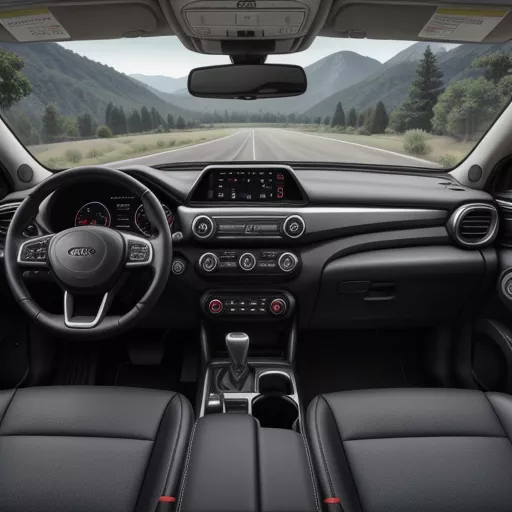 Innenraum des Kia 1.4 Tonnen LKW