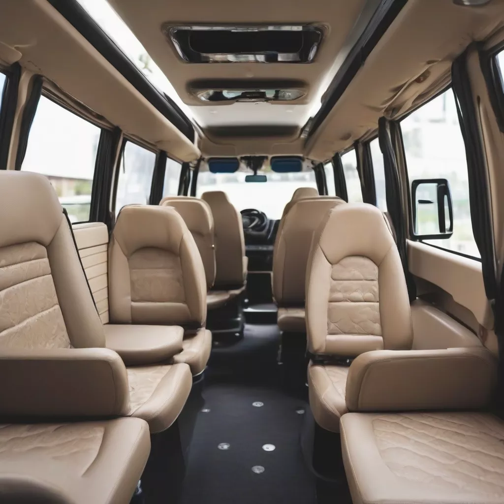 Nội thất xe minibus sang trọng