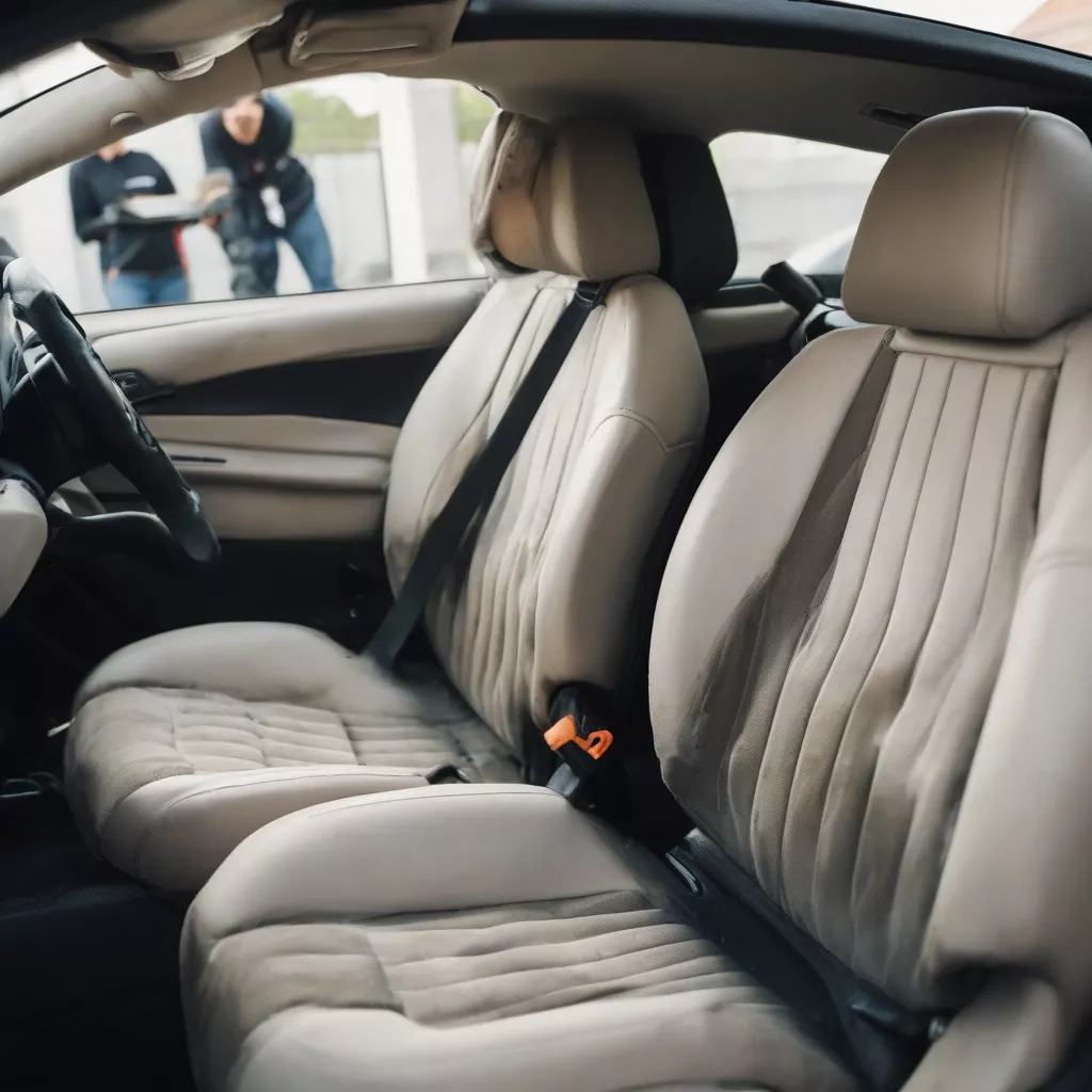 깨끗하게 청소된 차량 내부