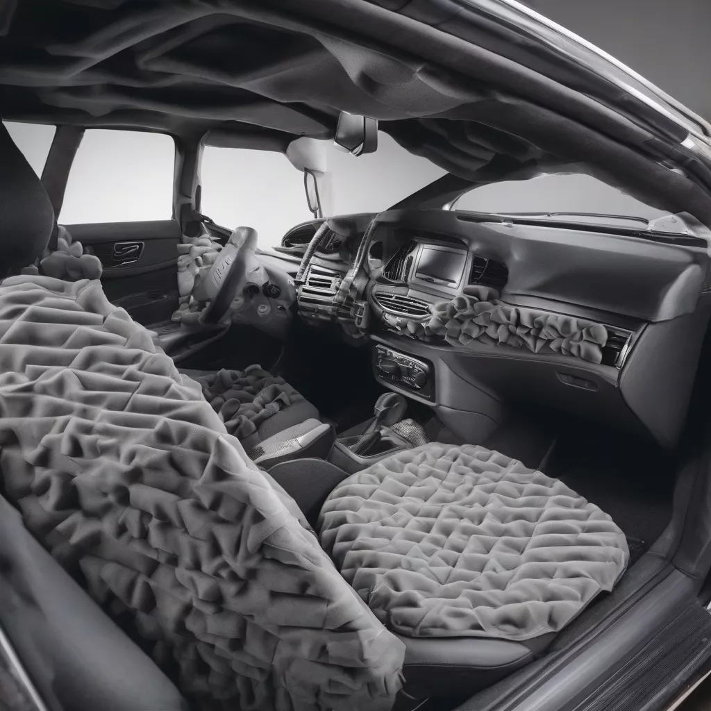 Interior do carro após a insonorização