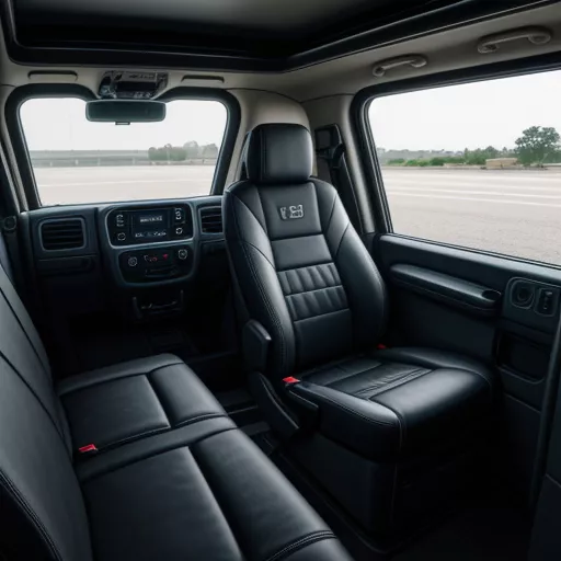 आधुनिक सीबीयू ट्रक का आंतरिक भाग