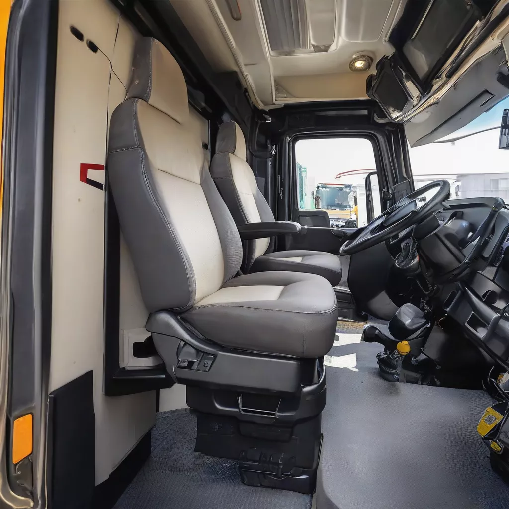 Interior of the Chenglong LZ1310 18-Ton Curtainside Truck with H7 Cabin