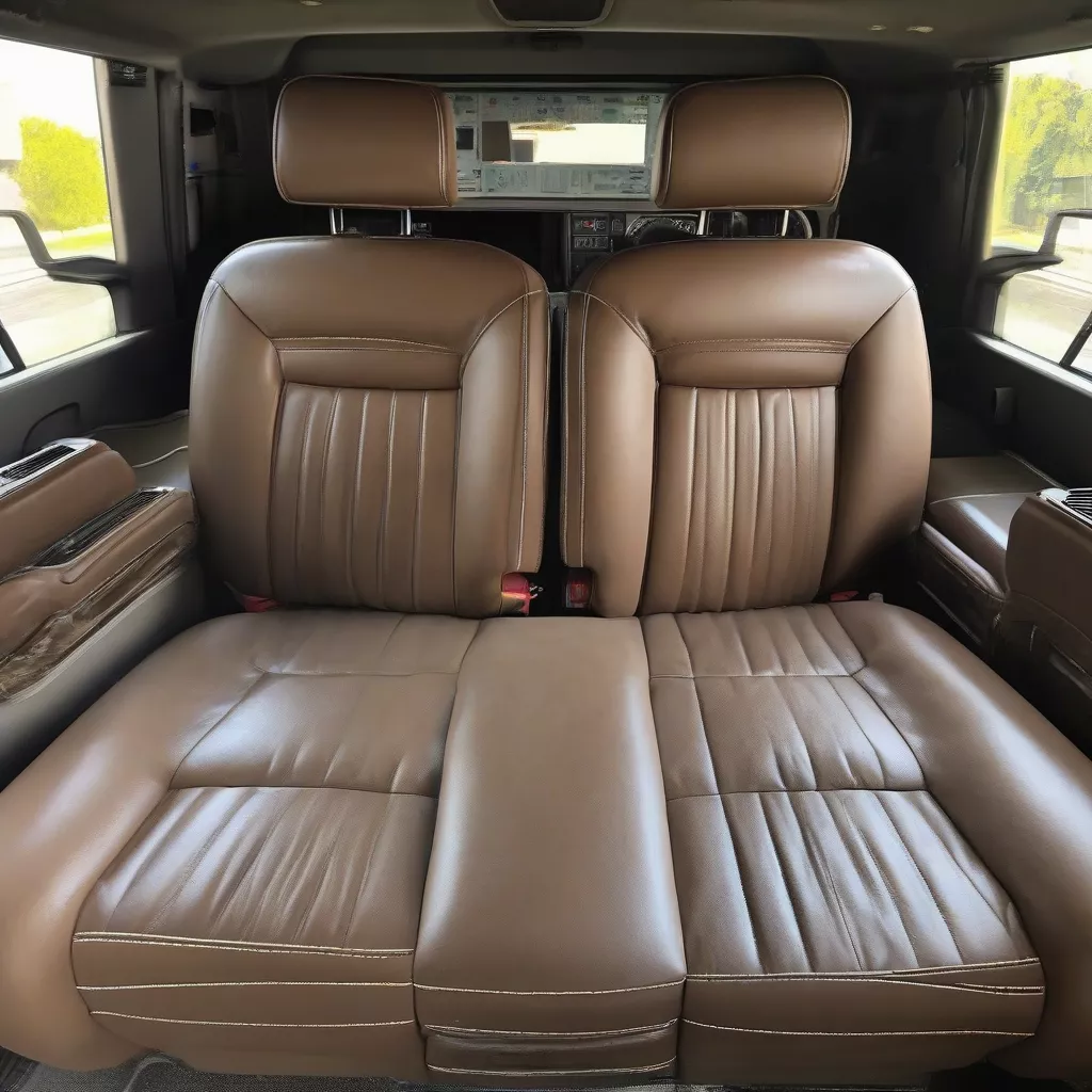 관리 용품으로 광택이 나는 트럭 시트