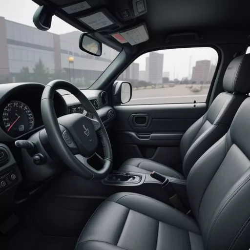 Interior do camião Fuso Canter